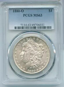 1880-O モーガン シルバー ダラー $1 PCGS MS63 ニューオーリンズ造幣局 - SS207｜WORLD RESOURCE【KING店】