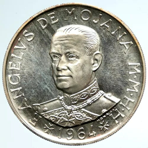 1964 マルタ騎士団グランド マスター モジャナ注文 オールド プルーフ シルバー コイン i104616