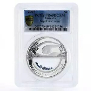 オーストラリア 1 ドル オーストラリアン トレジャーズ サファイア PR69 PCGS 銀貨 2007