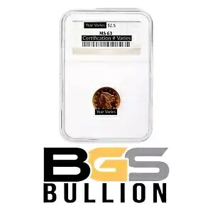 $2.5 ゴールド リバティ クォーター イーグル - NGC MS63 - ランダム日付