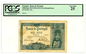 ポルトガル ... P-106 ... 5 エスクード ... 1914 ... *VF* PCGS 20 VF。