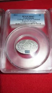 クック諸島 2013 NANO RAPHAEL ROOMS Ceilings of Heaven 999 シルバー 1オンス PCGS PR69