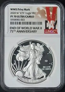 2020-W アメリカン シルバー イーグル V75 第二次世界大戦 75th NGC PF70 ウルトラ カメオ ?COINGIANTS?｜WORLD RESOURCE【KING店】
