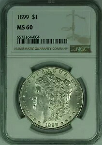 1899 モーガン シルバー ダラー $1 NGC MS-60 ベター コイン (46)