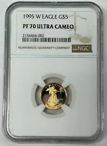 1995 W $5 1/10 オンス ゴールド イーグル プルーフ NGC PF70 ウルトラ カメオ