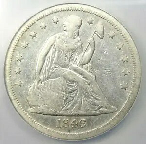 1846-O シーテッド リバティ シルバー ドル 1 ドル - NGC VF 詳細 - 珍しいニューオーリンズ コイン!｜WORLD RESOURCE【KING店】