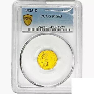 1925-D $2.50 クォーター イーグル ゴールド コイン PCGS MS63｜WORLD RESOURCE【KING店】