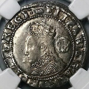 1591 NGC VF 35 エリザベス 1 世 6 ペンス イギリス 槌目銀貨 (24092201C)｜WORLD RESOURCE【KING店】