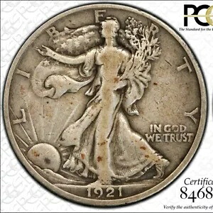 PCGS F-12！ 1921-D ウォーキング リバティ ハーフ｜WORLD RESOURCE【KING店】