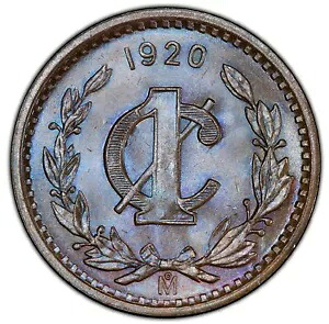 メキシコ エスタドス ウニドス 1920 1 センタボ コイン、PCGS 認定未流通 MS66-BN｜WORLD RESOURCE【KING店】