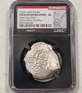 1753P Q ボリビア シルバー 8R 発掘回収 セロリコ 保管庫 金庫 NGC - AU｜WORLD RESOURCE【KING店】