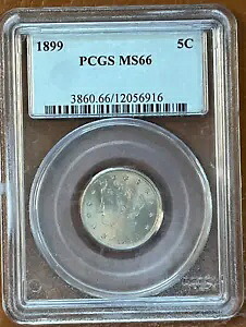 1899 P リバティ "V" ニッケル 5C PCGS MS66｜WORLD RESOURCE【KING店】 255,420円