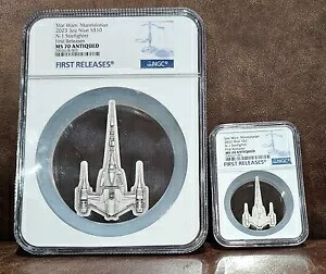 2023 スター・ウォーズ NGC MS 70 ニウエ 4oz $10 & $2 「N-1 STAR FIGHTERS」第 1 弾セット