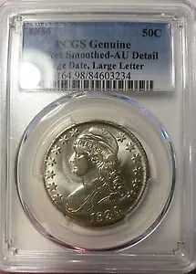 1834 50C Lg 日付 大きな文字 キャップ付きバスト ハーフダラー PCGS 正規品 オー 詳細｜WORLD RESOURCE【KING店】