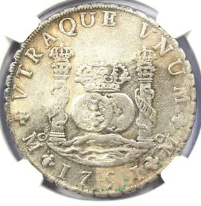 1751 メキシコ ピラー ドル 8 レアル銀貨 (8R) - 認定 NGC AU 詳細｜WORLD RESOURCE【KING店】 259,875円