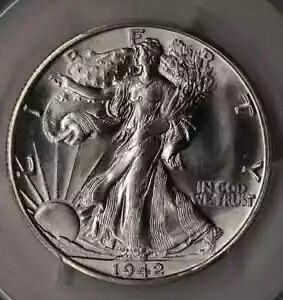 1942-S ウォーキング リバティ ハーフダラー PCGS MS66
