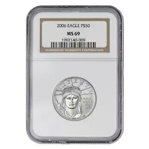2006 $50 米国プラチナ イーグル NGC MS69 1/2 オンス地金投資コイン｜WORLD RESOURCE【KING店】