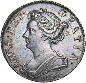 1703 VIGO 6ペンス - アン イギリス銀貨 - とても素敵です