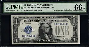 1928D $1 シルバー証明書 FR-1604 D-B ブロック - グレード PMG 66 EPQ｜WORLD RESOURCE【KING店】