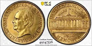 1916年 $1 ゴールド クラシック 記念品 マッキンリー メモリアル PCGS AU ほぼ未流通｜WORLD RESOURCE【KING店】