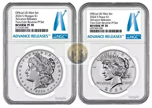 2024-S (RP70) リバース プルーフ モーガン & ピース ダラー NGC AR 先行リリース|WORLD RESOURCE【KING店】