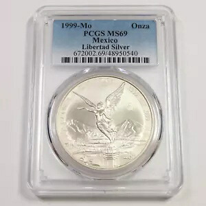 1999 Mo PCGS MS69 - メキシコ - 1 オンス シルバー リベルタ オンザ #49592A｜WORLD RESOURCE【KING店】