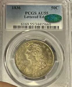 1836 LE PCGS/CAC AU55 キャップドバスト シルバー ハーフダラー｜WORLD RESOURCE【KING店】