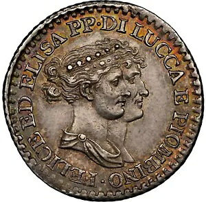 イタリア イタリアの州 ルッカ ピオンビーノ 1808 フランコ シルバー コイン、NGC 認定 AU58｜WORLD RESOURCE【KING店】