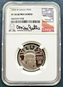 2000 W プラチナ アメリカン イーグル $50 NGC PF70 ウルトラ カメオ マイク キャッスル｜WORLD RESOURCE【KING店】