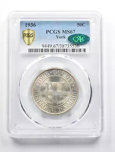 MS67 1936 ヨーク郡記念ハーフダラー CAC PCGS *3492｜WORLD RESOURCE【KING店】