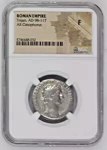 ローマ帝国 トラヤヌス AD 98-117 AR シストフォラス NGC F *032｜WORLD RESOURCE【KING店】