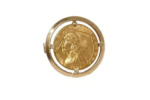 1927 インディアン ヘッド $2.50 ドル アメリカ クォーター イーグル ゴールド コイン カフスボタン｜WORLD RESOURCE【KING店】
