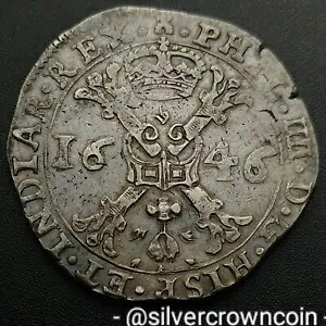 SCC トゥルネー スペイン オランダ パタゴン / 48 ソル 1646 キャッスル ターラー銀貨｜WORLD RESOURCE【KING店】