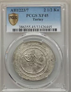 AH 1223/7 1815 トルコ 2 1/2 クルス、PCGS XF 45、非常に希少｜WORLD RESOURCE【KING店】