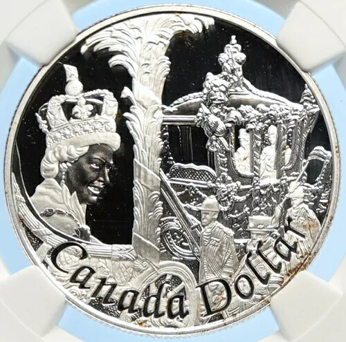 2002 カナダ イギリス クイーン エリザベス 2 世ジュビリー プルーフ シルバー ドル コイン NGC i97521｜WORLD RESOURCE【KING店】