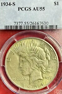 PCGS AU-55！ 1934-S 平和ドル｜WORLD RESOURCE【KING店】