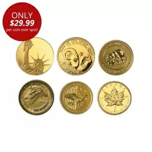 1/4 オンス金貨 (ランダムな年、さまざまな状態、あらゆる造幣局) 販売中!