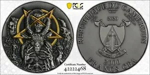 2020 MW Cameroun Evil ウルトラ ハイレリーフ シルバー アンティーク仕上げ PCGS MS69 2468｜WORLD RESOURCE【KING店】