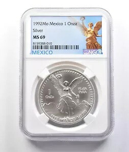 1992 Mo メキシコ 1 オンザ シルバー リベルタ MS69 NGC *5535｜WORLD RESOURCE【KING店】
