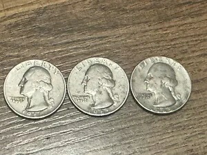 1965 米国クォーター ダラー 3 コイン ロットすべて非鋳造