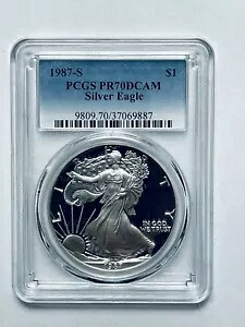 1987-S シルバー プルーフ イーグル PCGS PR70DCAM