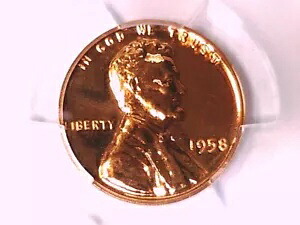 1958 プルーフ リンカーン ウィート セント ペニー PCGS PR 68 RD 42457363