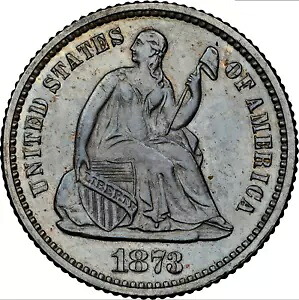 1873 NGC PR64 巨大ディーラーで $950?? $1,000 PCGS P.G.??? プルーフシート付きハーフダイム?