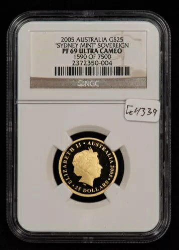 2005 オーストラリアソブリン金貨 - シドニー造幣局 - NGC PF 69 - .2355 AGW - G4339