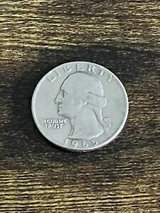 1965 ワシントン クォーター ミントマークなし リムレター フィルド A エラー 米国コイン