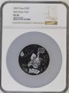 ダーク ロイヤル フラッシュ デス チートはできません 3 オンス シルバー コイン 20$ パラオ 2022 NGC PF70