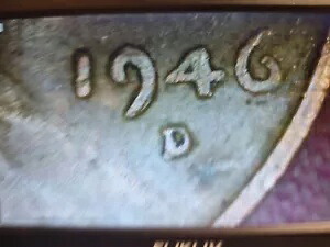 1946-D リンカーン ペニー。説明をお読みください。写真の実際のコイン。