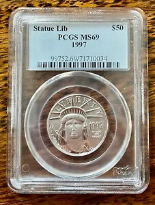 1997年 $50 プラチナ アメリカン イーグル/SOL PCGS MS69。