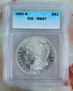 1881-S $1 モルガン シルバー ダラー / ICG MS67。送料が安い!!