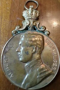 Albert Roi Des Belges ベルギー コイン メダル ペンダント 1922 モンス ホース ショー 1 位
